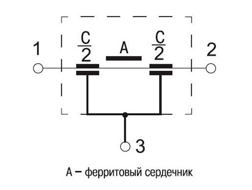 Б7-2 - Фильтр - Электрическая схема.