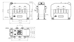 TSHL-0,66-III-3 - Current transformer - Drawing.