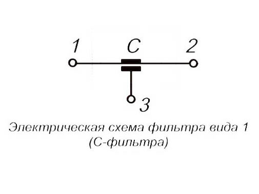 Б28 - Фильтр - Электрическая схема (вид 1).