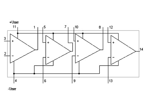 КМ1401УД2Б - Микросхема - Электрическая схема.