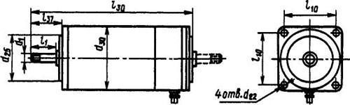 ДПР12 электродвигатель чертеж.