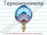 Термоманометр 6 bar/120C радиальный (индикатор давления и температуры) 