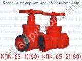 Клапаны пожарных кранов прямоточные КПК-65-1(180) КПК-65-2(180) 