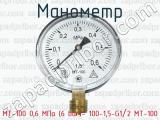 Манометр МТ-100 0,6 МПа (6 bar)- 100-1,5-G1/2 МТ-100 