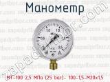 Манометр МТ-100 2,5 MПа (25 bar)- 100-1,5-M20x1,5 