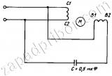 ДКВ-2,5-2/2 электрическая схема включения двигателя.