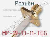 Разъём MP-19-13-11-TGG панель 