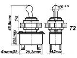 Т2 чертеж тумблера.