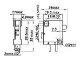 ПМ29 чертеж микропереключателя.