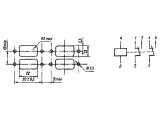 РЭС54 разметка для крепления и электрическая схема реле.