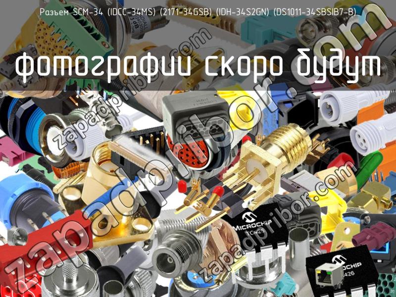 Разъем SCM-34 (IDCC-34MS) (2171-34GSB) (IDH-34S2GN) (DS1011-34SBSIB7-B) фотография.