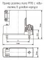 РП10-7ЛУ чертеж розетки с ловителями в угловом корпусе.