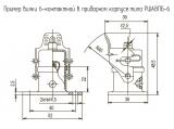 РШАВПБ-6 чертеж 6-контактной вилки в приборном корпусе.