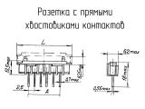 ОНп-СГ-83 чертеж розетки прямыми хвостовиками контактов.