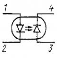 3ОД101Б электрическая схема оптопары.
