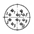 РСГС10-В схема расположения контактов.