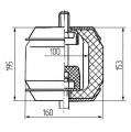 ВРВ 160/250 чертеж виброизолятора.