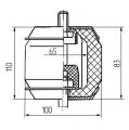 ВРВ 100/75 чертеж виброизолятора.