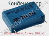 Конденсатор B32023-A3104-M, 0.1 мкф, 300В, Y2 фотография 2.