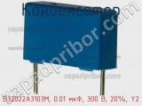 Конденсатор B32022A3103M, 0.01 мкФ, 300 В, 20%, Y2 фотография 2.