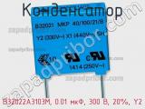 Конденсатор B32022A3103M, 0.01 мкФ, 300 В, 20%, Y2 фотография 3.