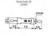 2А105БР схема, чертеж диода СВЧ.