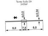 2А109АР схема, чертеж диода СВЧ.