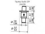 2А609Б схема, чертеж диода СВЧ.