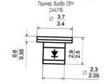 2А611Б схема, чертеж диода СВЧ.