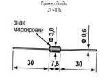 2Г401Б схема, чертеж диода.