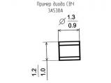 3А538А схема, чертеж диода СВЧ.