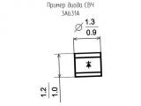 3А631А схема, чертеж диода СВЧ.