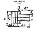 3Л119А схема, чертеж светодиода.
