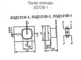 3ОД121В-1 схема, чертеж оптопары.