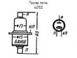 6Д10Д схема, чертеж лампы.