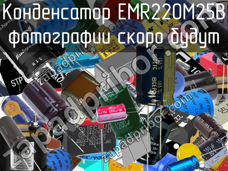 Конденсатор EMR220M25B фотография.