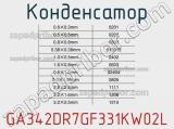 Конденсатор GA342DR7GF331KW02L фотография 3.