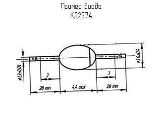 КД257А - Диод - схема, чертеж.