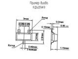 КД409А9 схема, чертеж диода.
