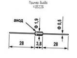 КД522Б схема, чертеж диода.