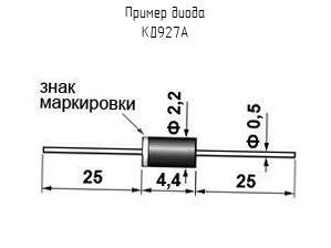 КД927А - Диод - схема, чертеж.