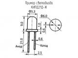 КИПД21Д-Ж схема, чертеж светодиода.