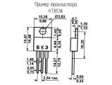 КТ851А схема, чертеж транзистора.