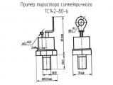ТС142-80-6 схема, чертеж тиристора симметричного.