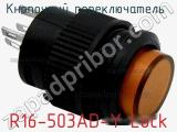 Кнопочный переключатель R16-503AD-Y Lock фотография 2.