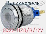 Выключатель GQ22-11ZD/B/12V 