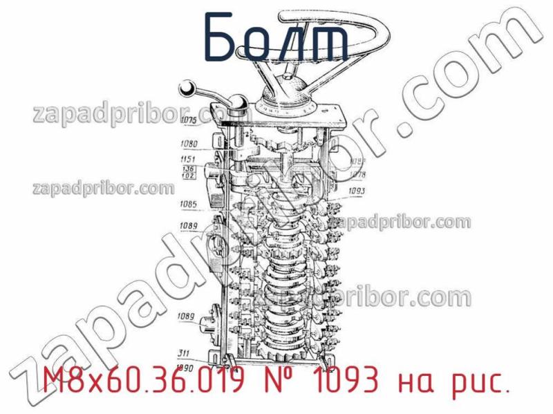 Болт М8х60.36.019 фотография.