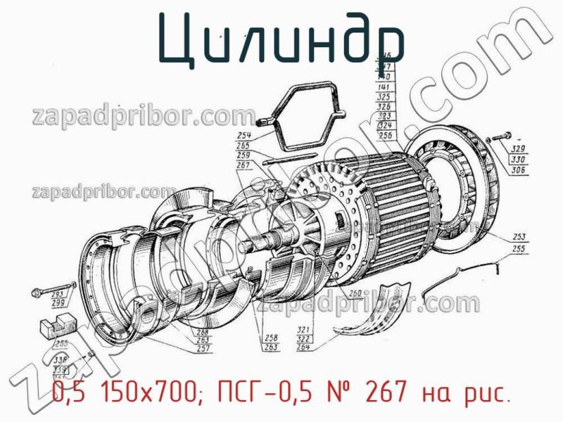 Цилиндр 0,5 150х700; ПСГ-0,5 фотография.