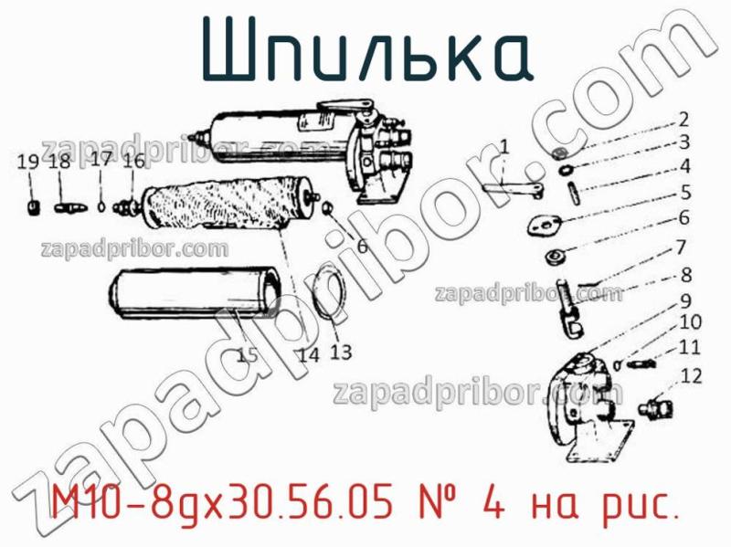 Шпилька M10-8gx30.56.05 фотография.
