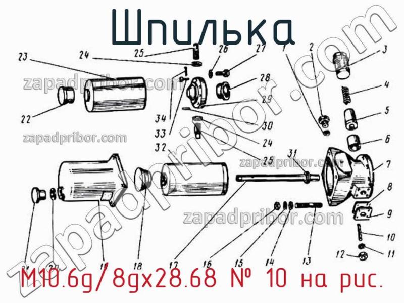 Шпилька M10.6g/8gx28.68 фотография.